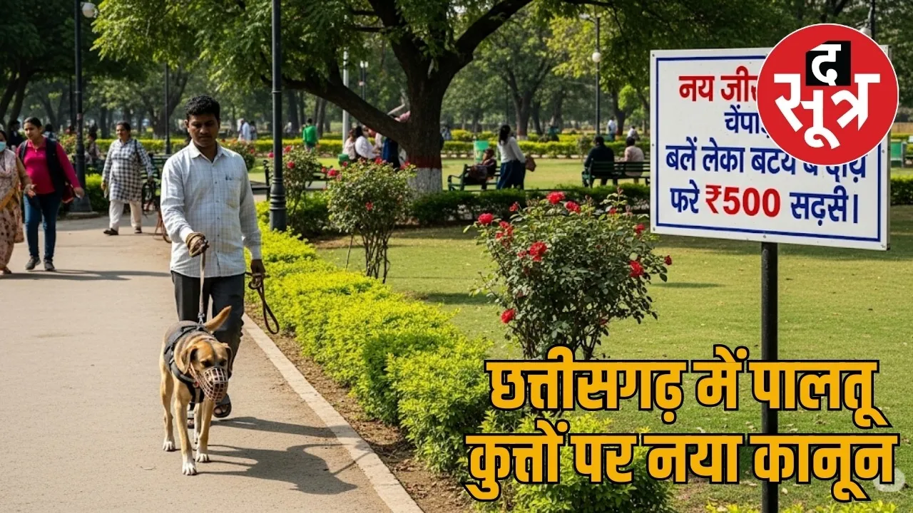 In Chhattisgarh it is mandatory to walk pet dogs with their muzzled the sootr