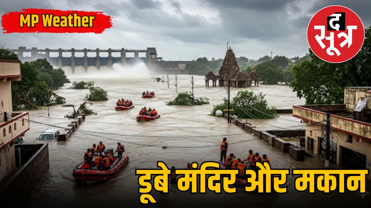 Madhya Pradesh heavy rainfall flooding temples railway stations rescue