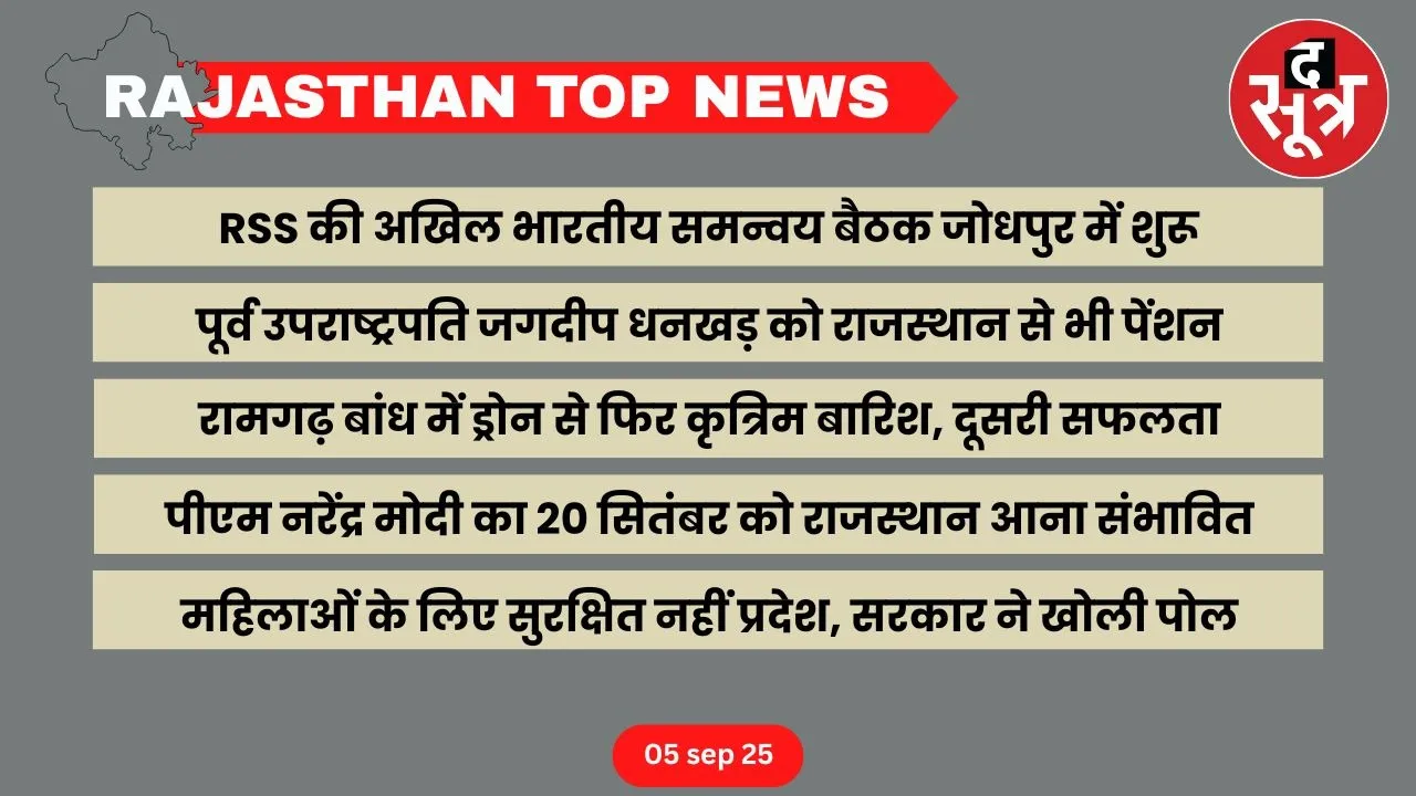 Rajasthan top news 05 sep