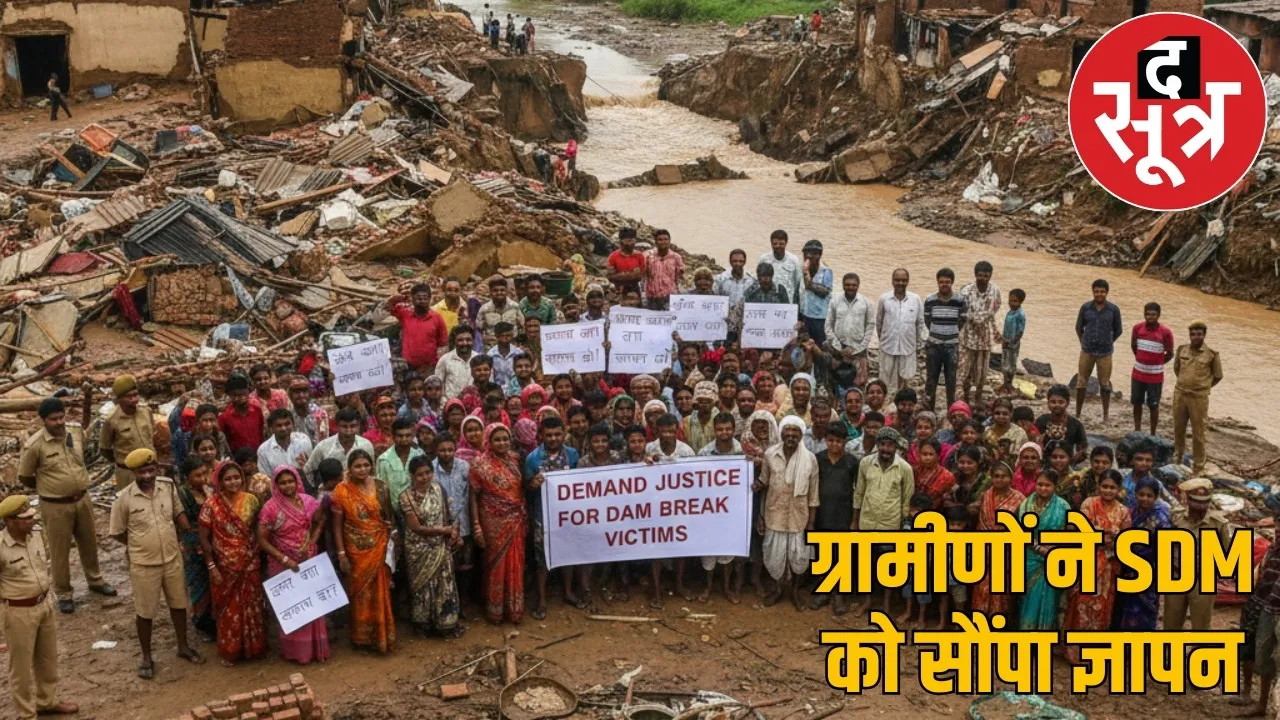 balrampur-dam-accident-villagers-protest the sootr