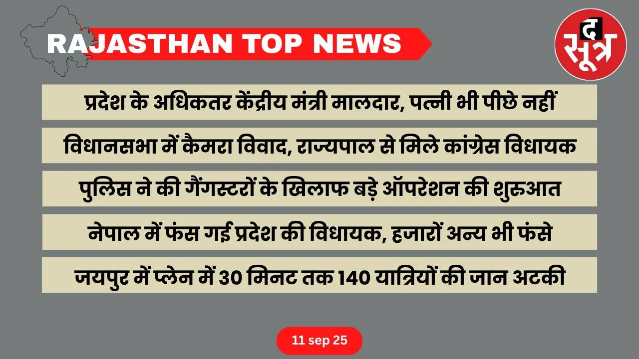 Rajasthan top news 11 sep