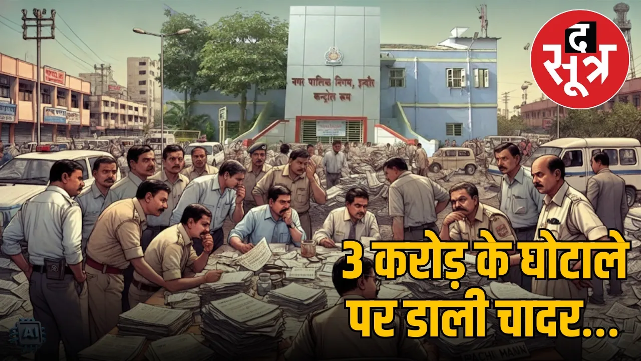 Indore drainage ghotala Indore Nagar Nigam IAS Lokesh Kumar Jatav