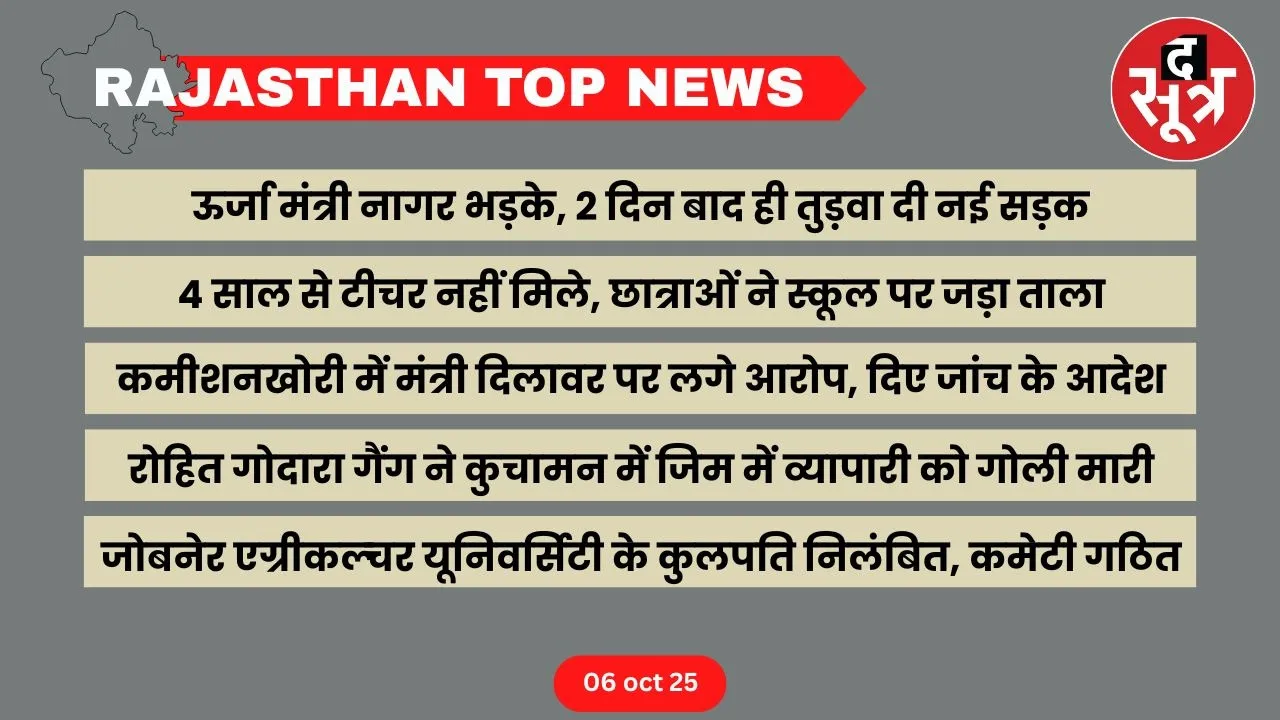 Rajasthan top news 07 oct