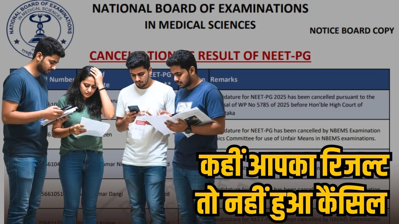 NEET PG Result Cancelled