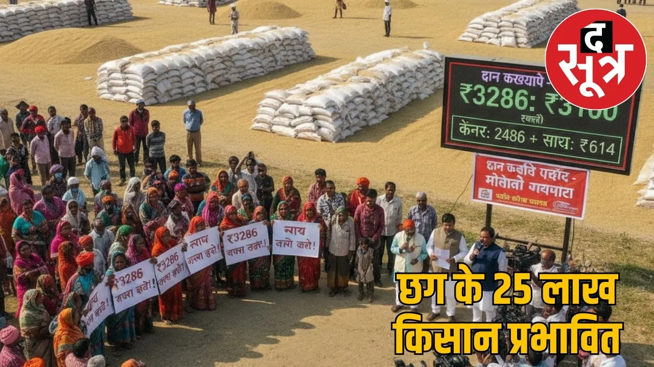 cg-paddy-procurement-controversy-farmers-demand-rs3286-msp