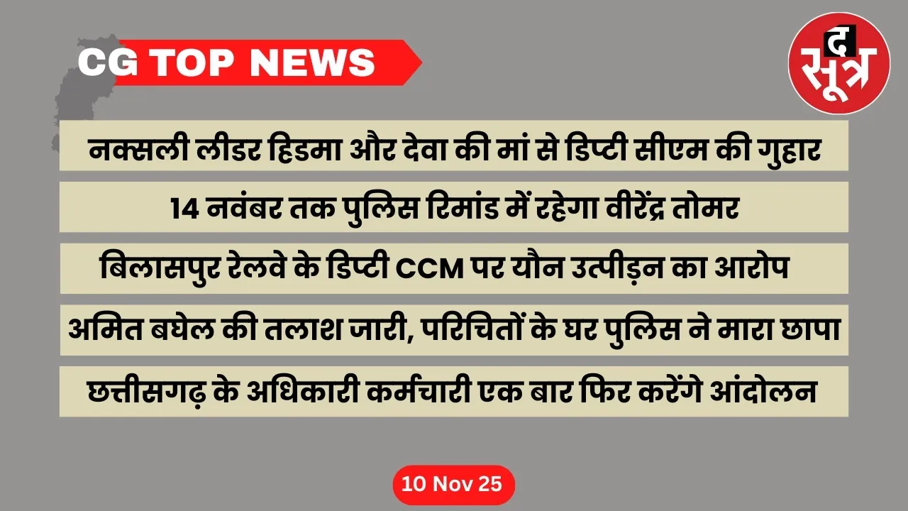 CG Top News Big news of Chhattisgarh the sootr