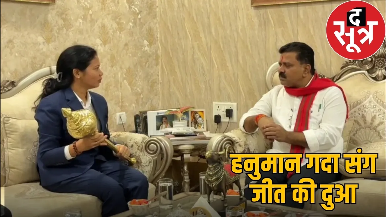 akanksha-satyavanshi-meets-chhattisgarh-home-minister-vijay-sharma