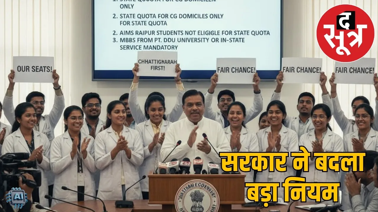 chhattisgarh-changes-medical-college-state-quota-rules-aiims-raipur-students-excluded the sootr