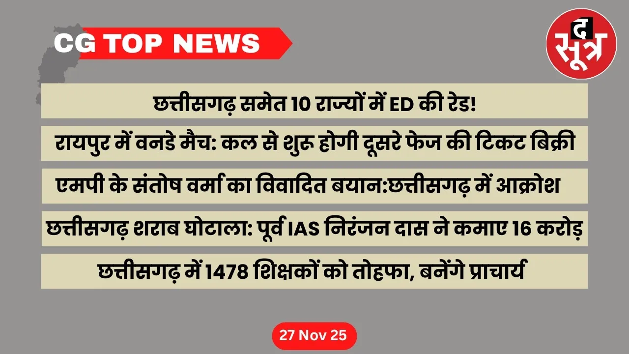 CG Top News big news Chhattisgarh the sootr