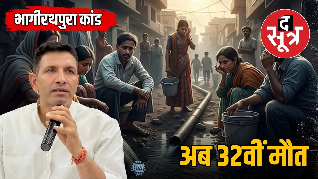 indore bhagirathpura contaminated water deaths congress protest