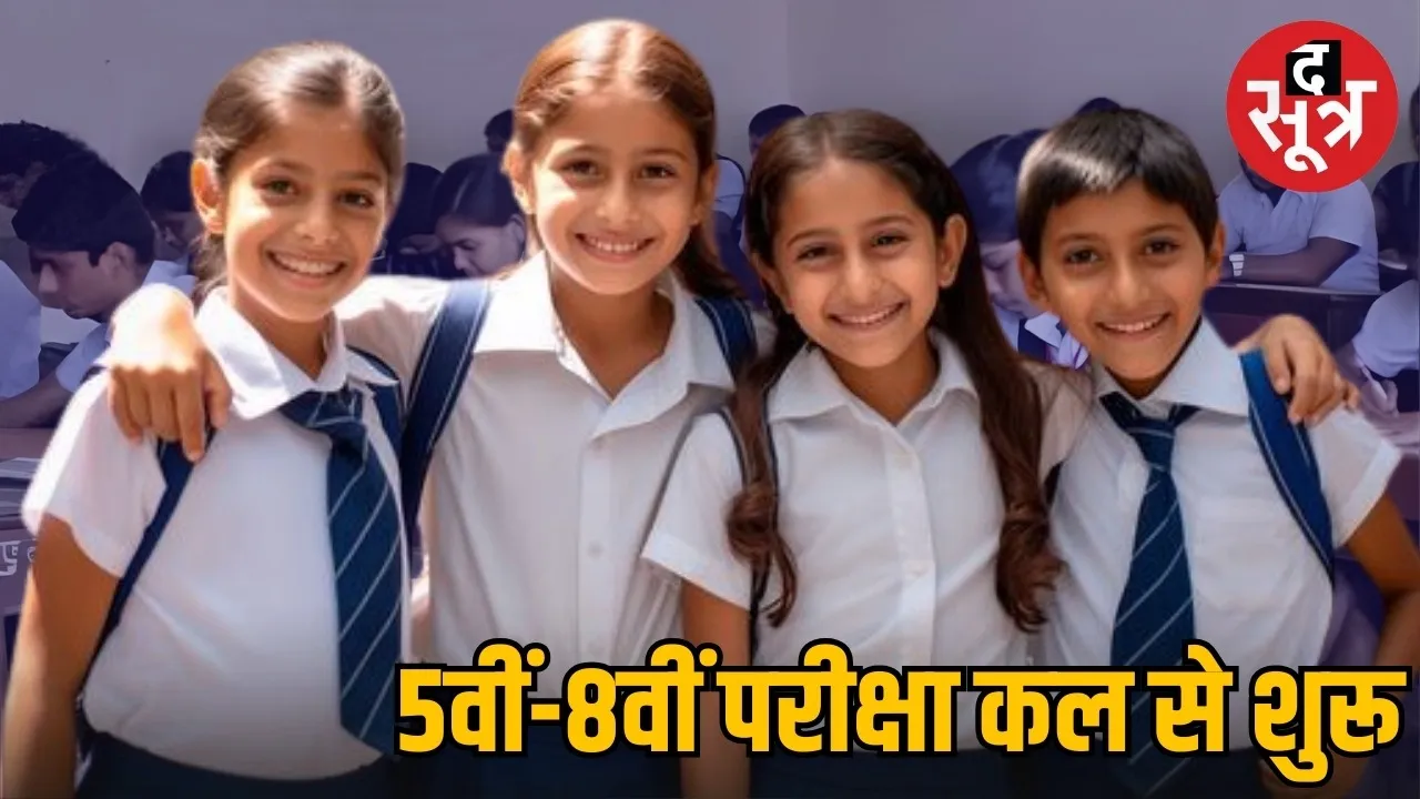 mp board 5th 8th class date sheet 2026 exam time table