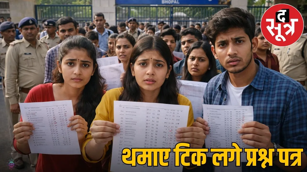 Uproar in Bhopal SET exam students alleged paper leak