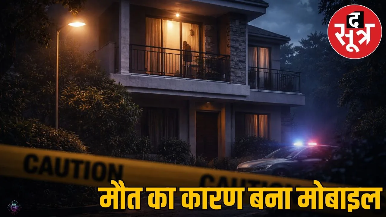 When the husband did not give the mobile the wife committed suicide by jumping from the roof