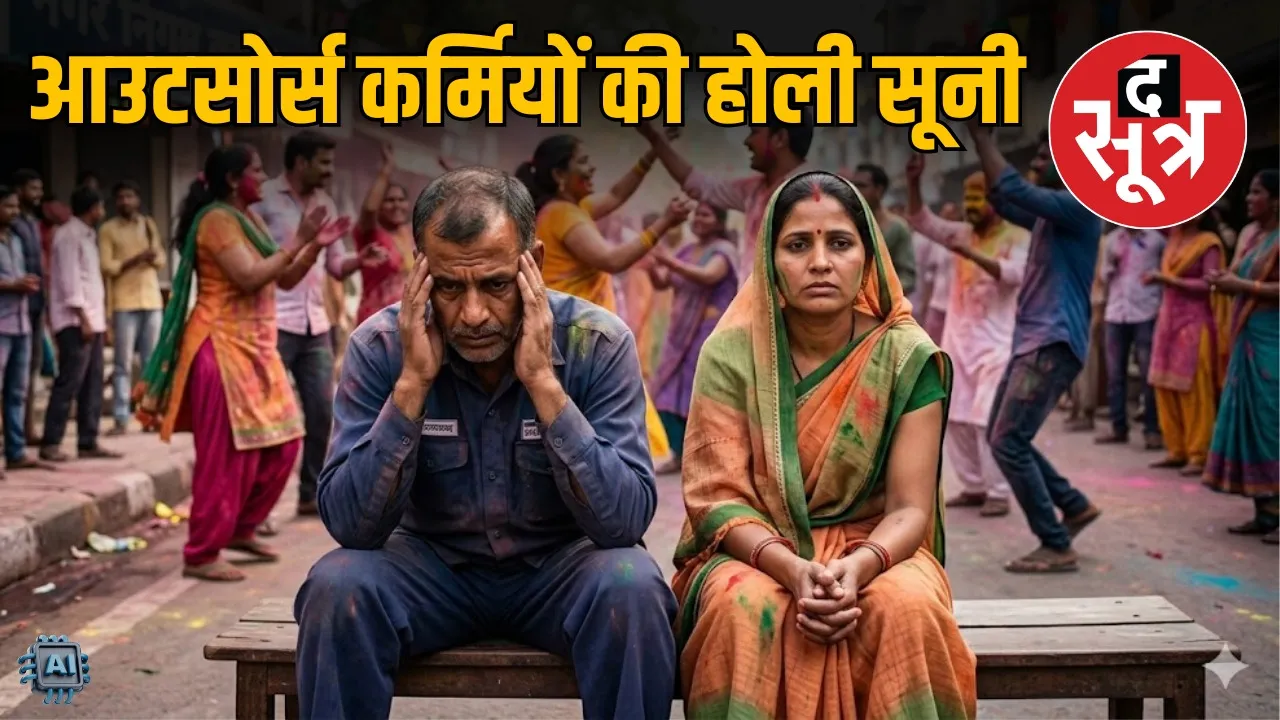 mp outsourcing karmchari salary delay holi 2026