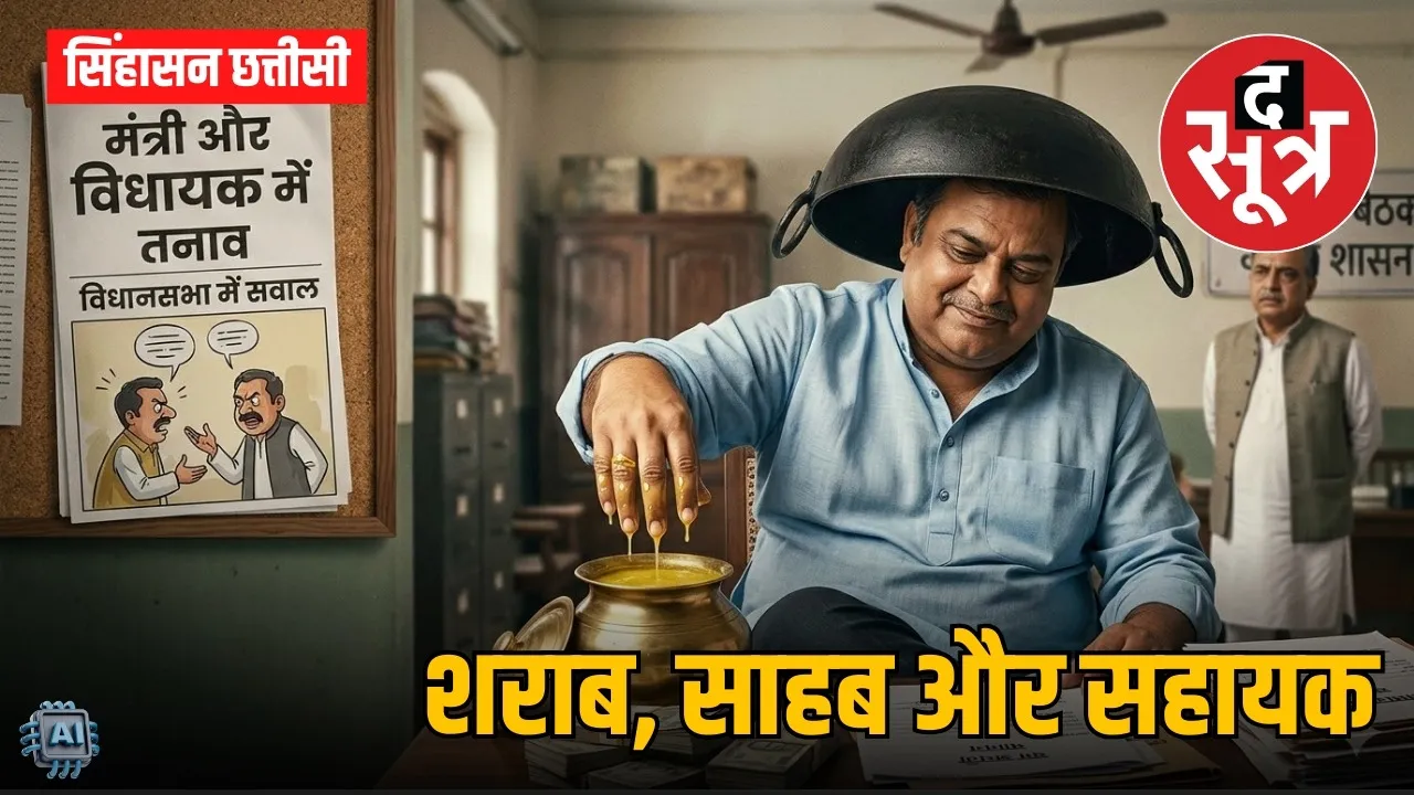 singhasan chhattisi cg politics minister pa corruption mla dispute navya malik case