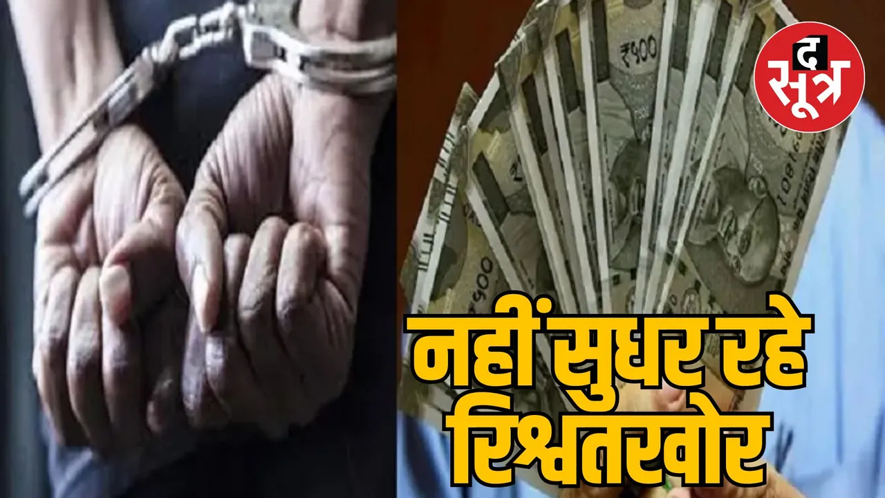 MP Rewa Collectorate clerk Bribe taking arrested