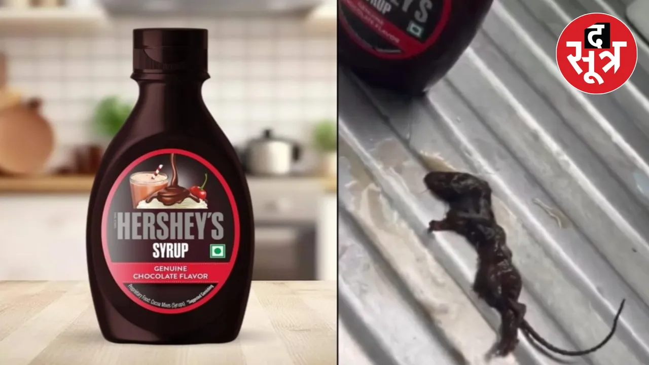 New Delhi Hersheys Chocolate syrup bottle found dead rat