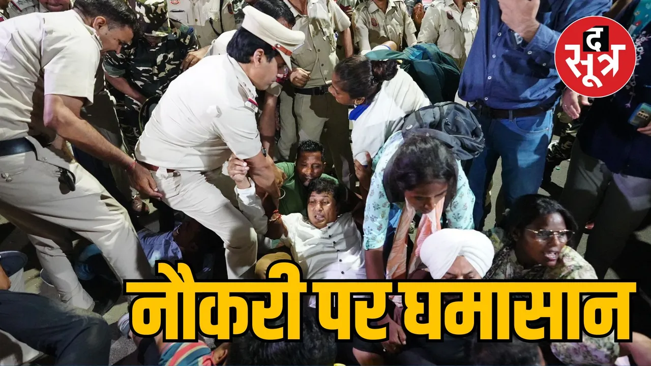 Delhi bus marshals protest minister Saurabh Bhardwaj detained by police