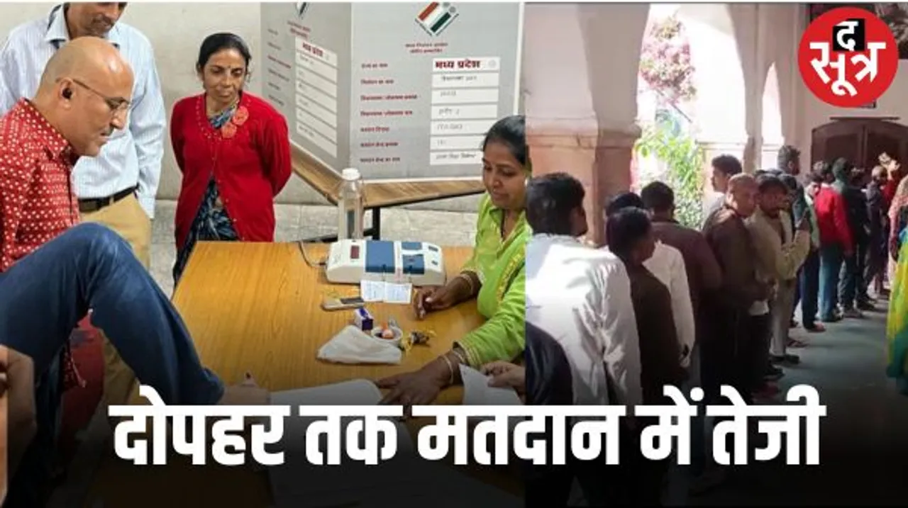 इंदौर में 39 फीसदी वोटिंग, हाईप्रोफाइल सीट 1 पर 37 फीसदी, नंबर 2 सबसे पीछे, मालवा-निमाड की 20 सीटों पर आधे मतदाता डाल चुके वोट