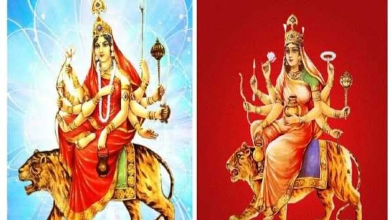 नवरात्रि पूजन: दुर्गा पूजा के तीसरे दिन एक साथ करें देवी चंद्रघंटा और कूष्मांडा की पूजा