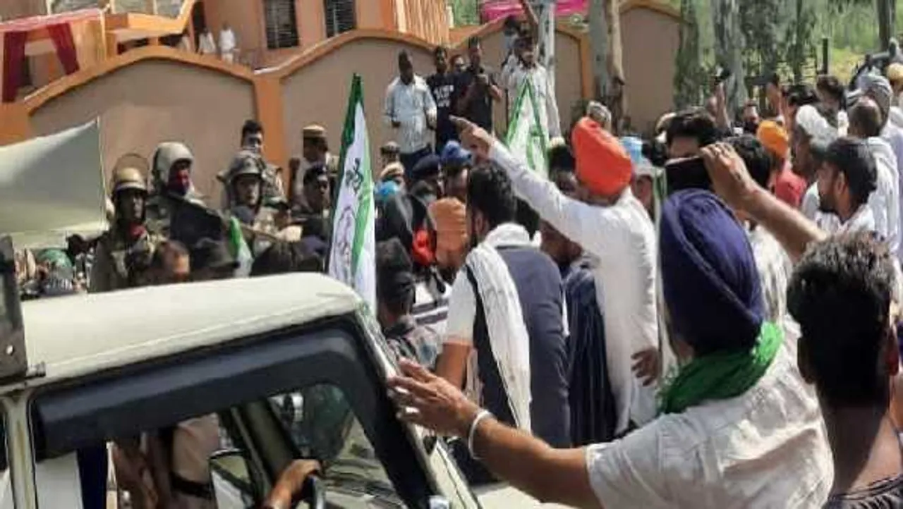लखीमपुर जैसी घटना हरियाणा में: BJP सांसद की गाड़ी ने किसान को मारी टक्कर, बवाल