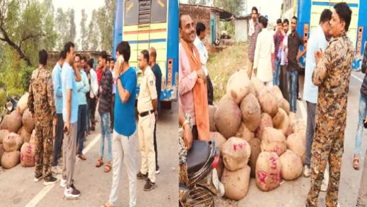 भिंड: पुलिस ने 2 टन मिलावटी मेवा पकड़ा, झांसी ले जाने की तैयारी, कंडक्टर गिरफ्तार