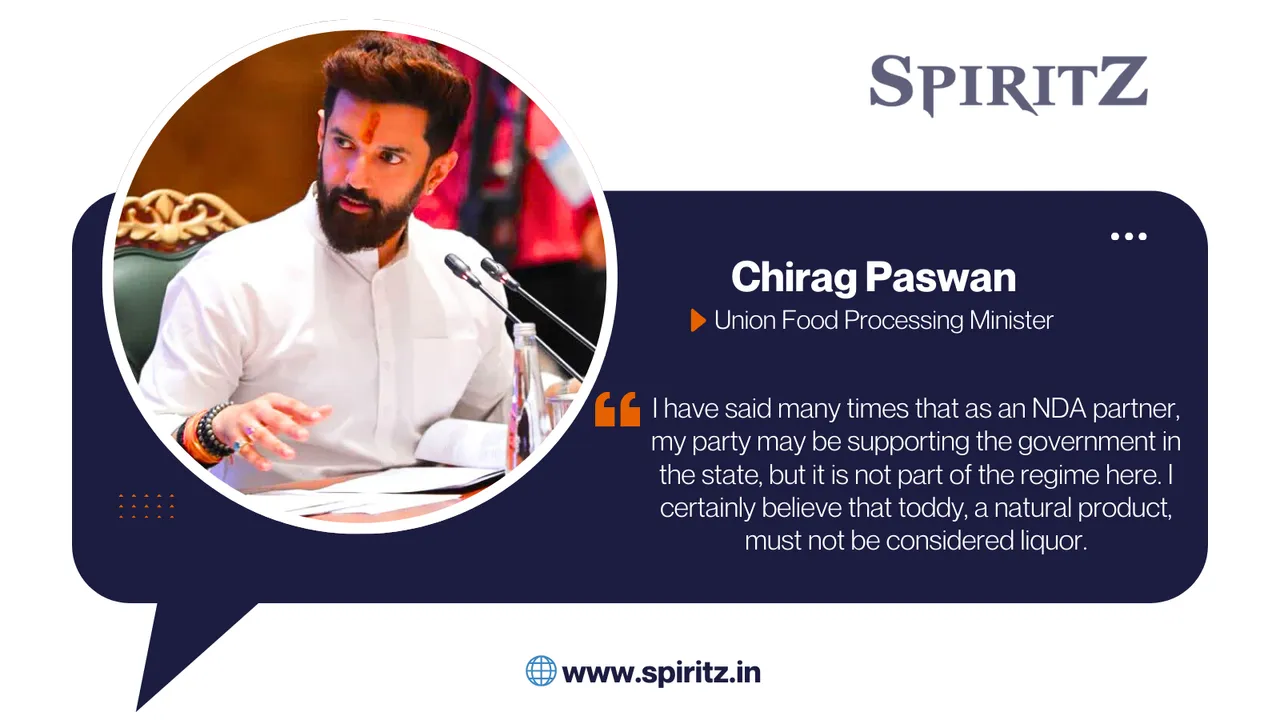 Chirag Paswan calls toddy a natural product, not liquor