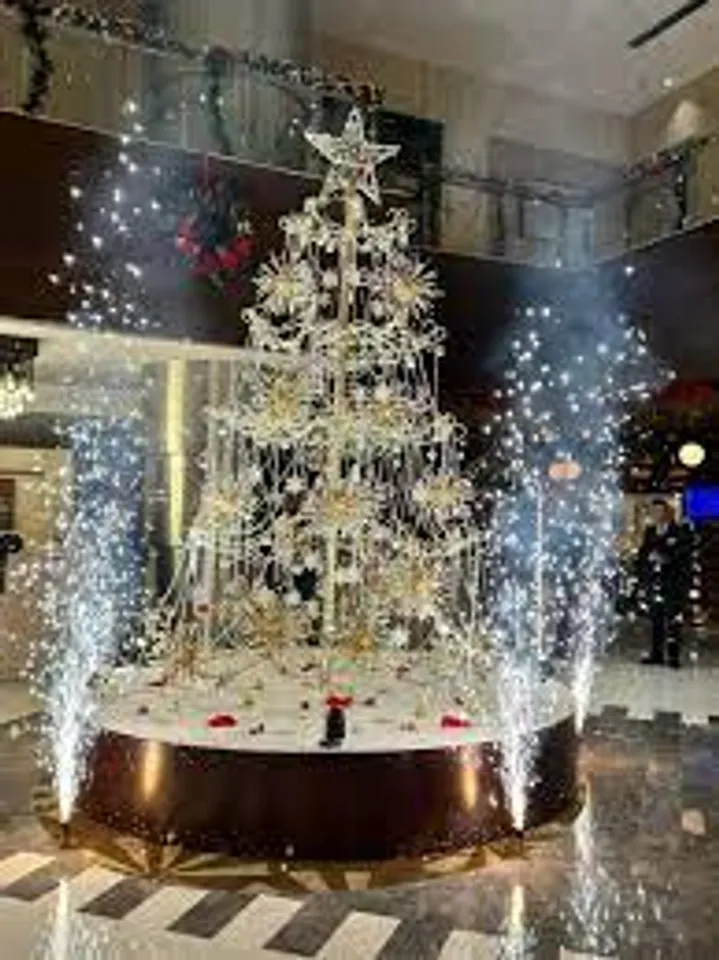 Christmas tree lighting at Crowne Plaza Greater Noida