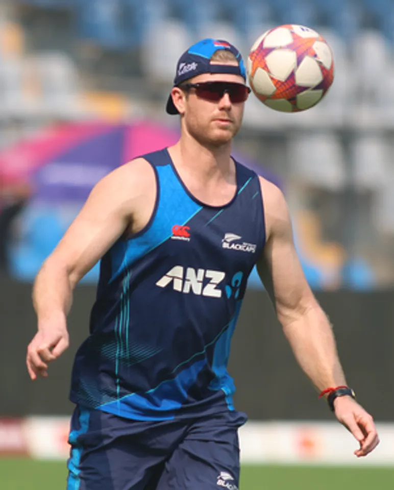 Mumbai: New Zealand's players during a practice session ahead of the ICC Men's Cricket World Cup
