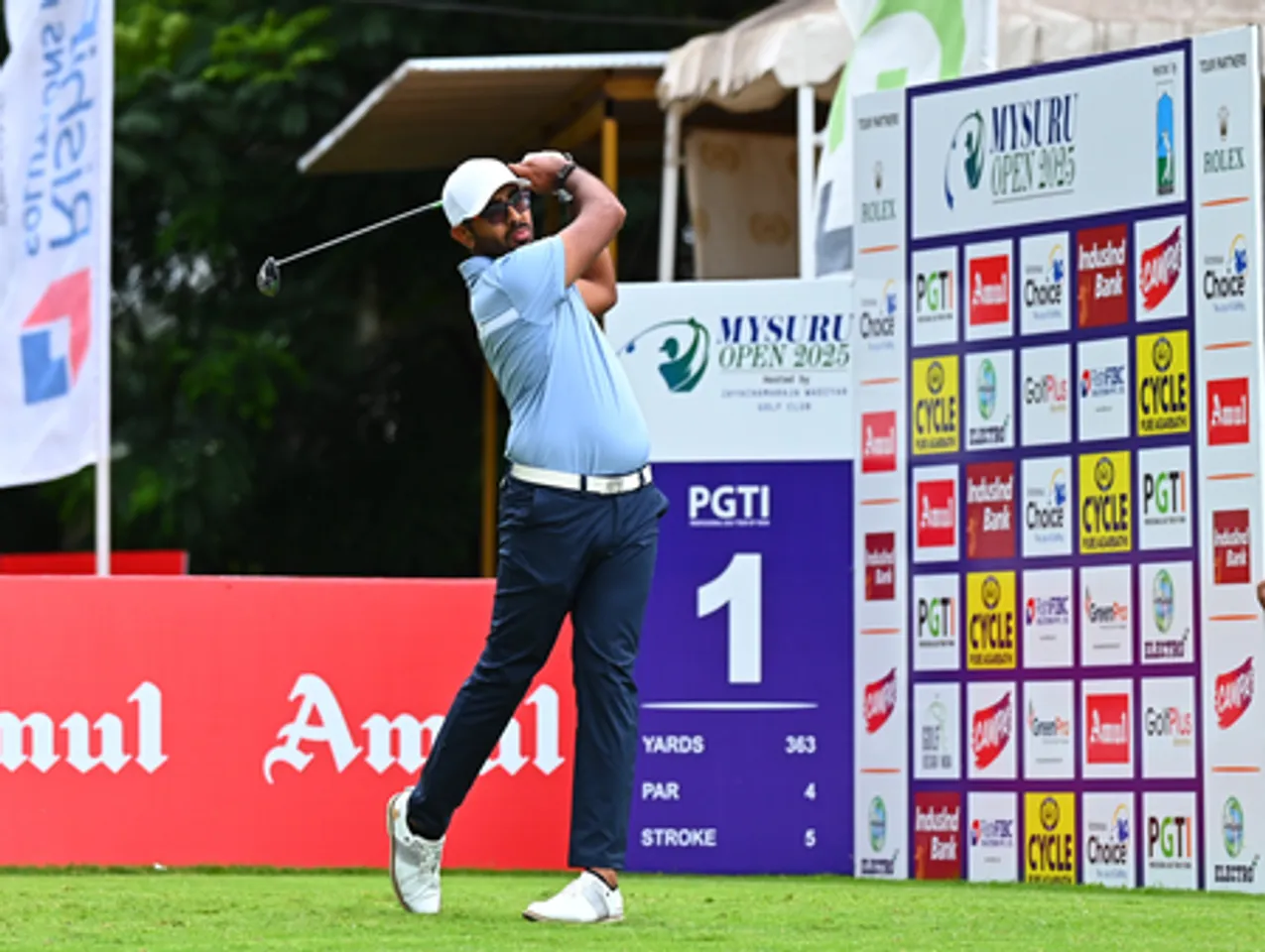 Shaurya Bhattacharya and Yuvraj Sandhu emerge halfway leaders in The Poona Club Open 2025 of the Professional Golf tour of India (PGTI) Tour in at the Poona Club Golf Course in Pune on Thursday. Photo credit: PGTI