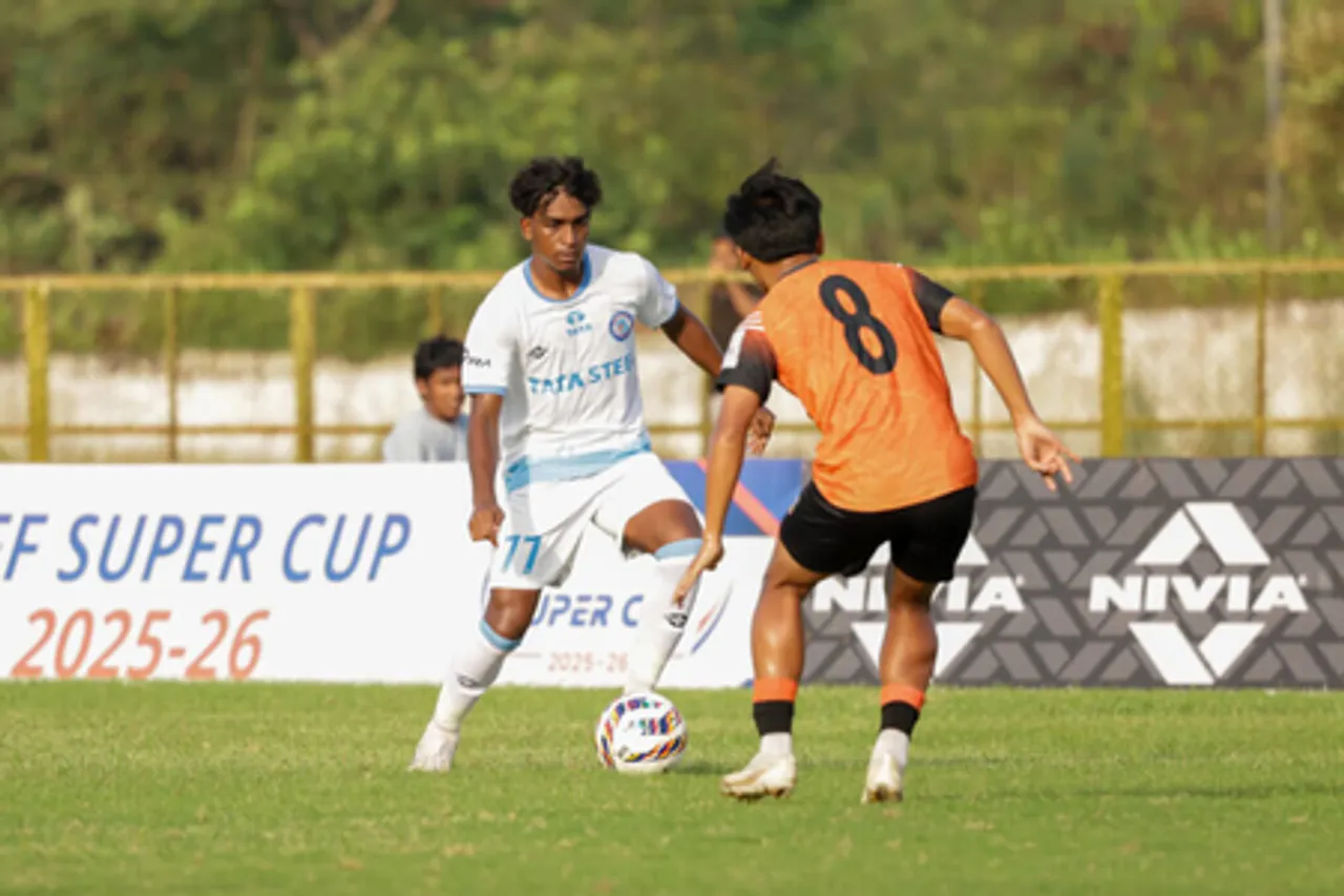 Jamshedpur FC end campaign with 2-0 victory over Inter Kashi in the All-India Football Federation (AIFF) Super Cup 2025-26 at the GMC Stadium, in Bambolim, Goa, on Saturday. Photo credit: AIFF