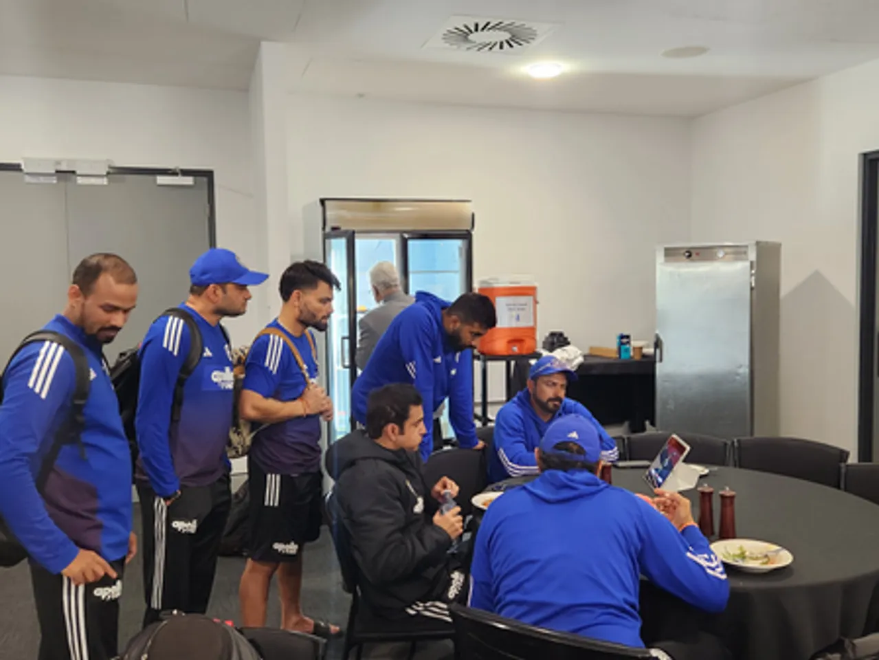Indian team watches IND-SA final from Hobart to shower support to home side (Credit: BCCI/X)