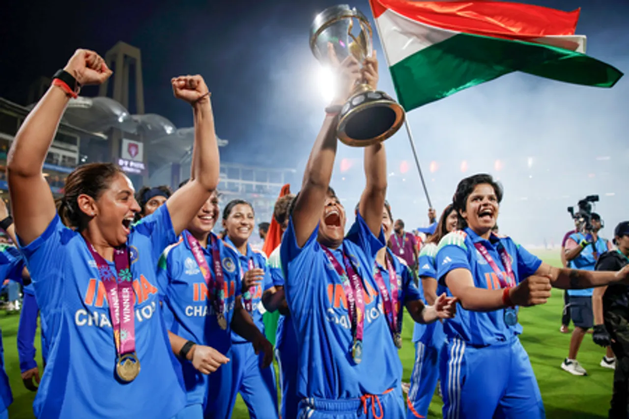 Navi Mumbai: Post-Match Celebration Following Team India Women’s Win in ICC Women’s World Cup Final