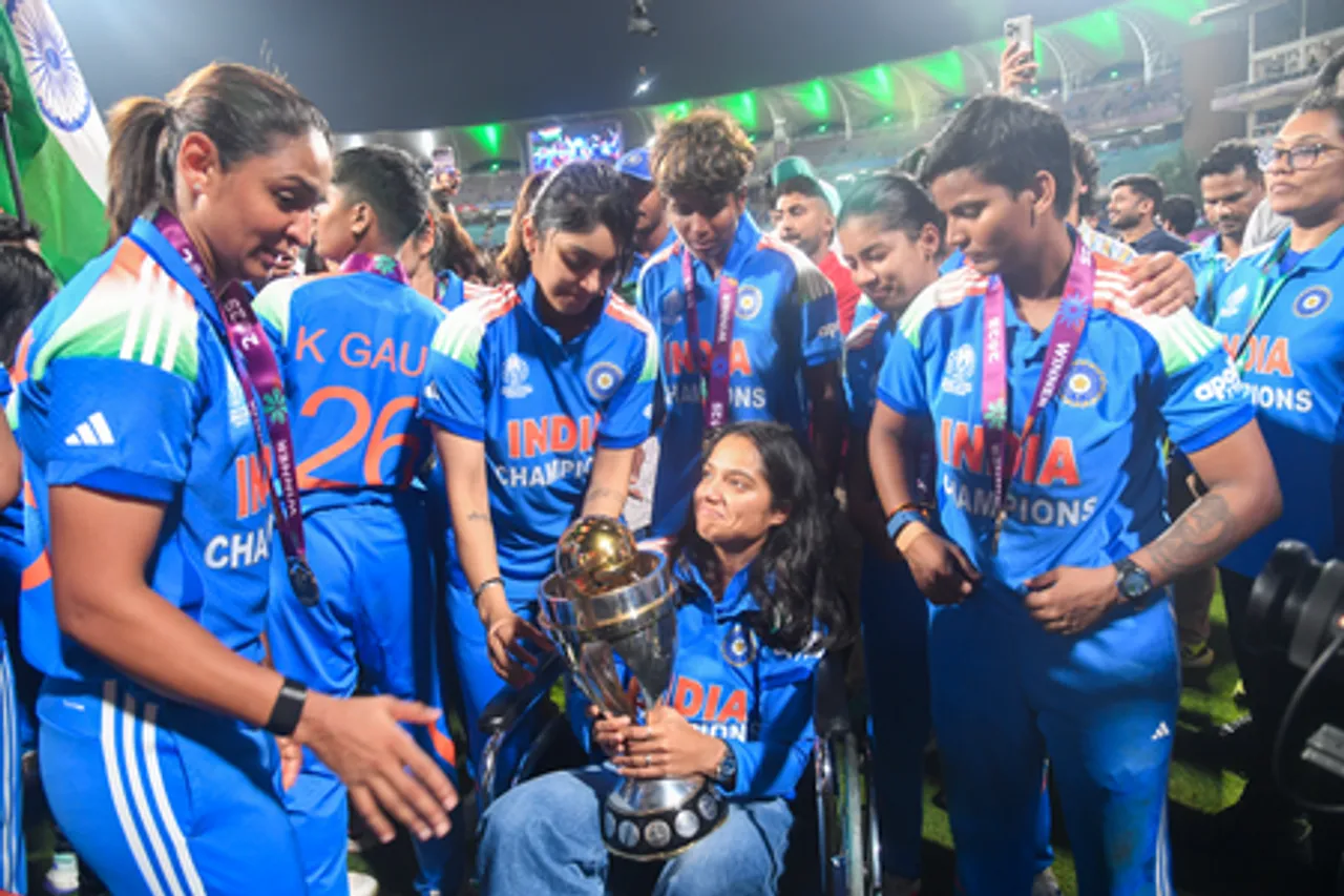Navi Mumbai: Post-Match Celebration Following Team India Women’s Win in ICC Women’s World Cup Final