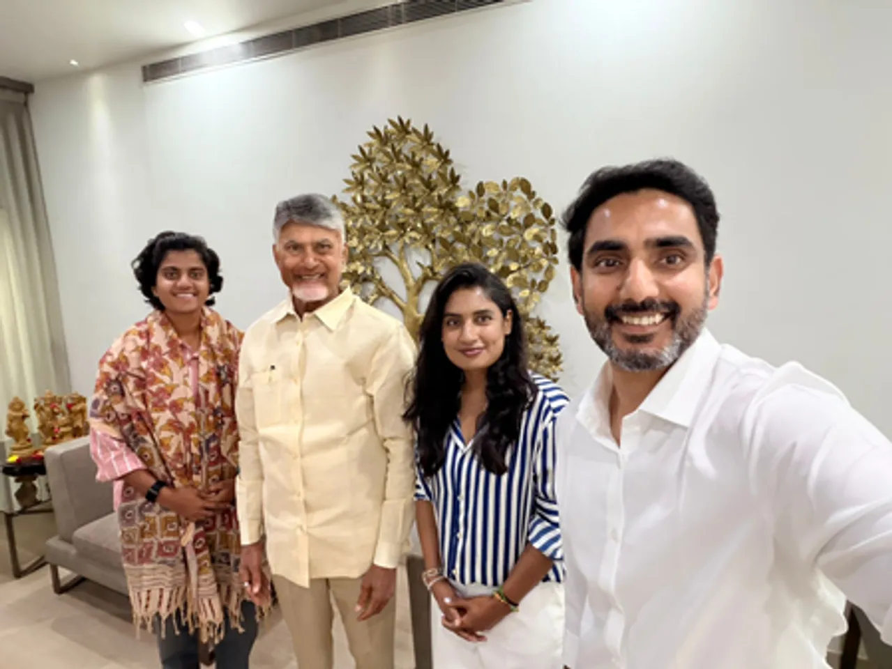 Women's world-cup winning team member Shree Charani calls on CM Naidu