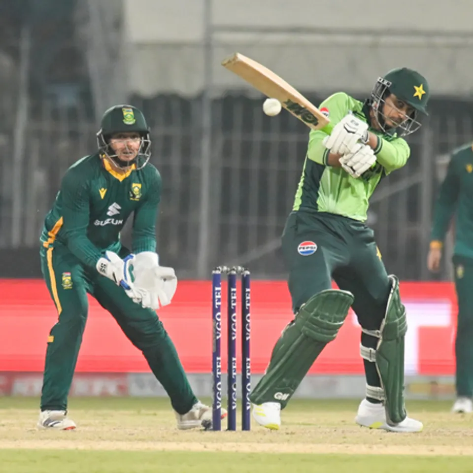 Pakistan beat South Africa by seven wickets in third and final ODI at the Iqbal Stadium in Faisalabad, win series 2-1. Photo credit: ProteasMenCSA/X