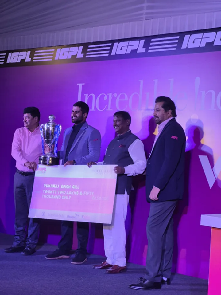 Pukhraj climbs to 2nd place on IGPL OOM rankings, receives award from Arjun Munda