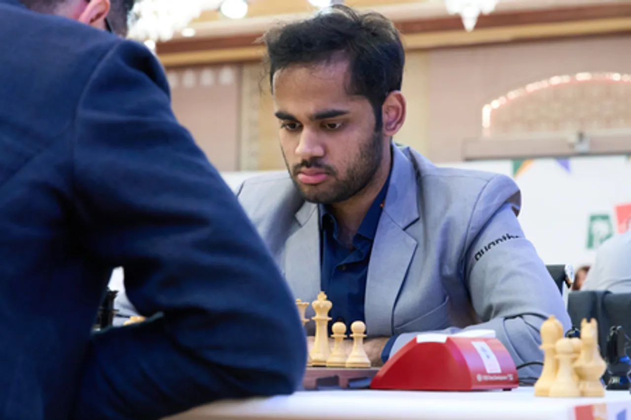 GM Arjun Erigaisi and P Harikrishna advance to pre-quarterfinals; R. Praggnanandhaa knocked out of the FIDE World Cup 2025 in Panaji, Goa, on Thursday. Photo credit: FIDE