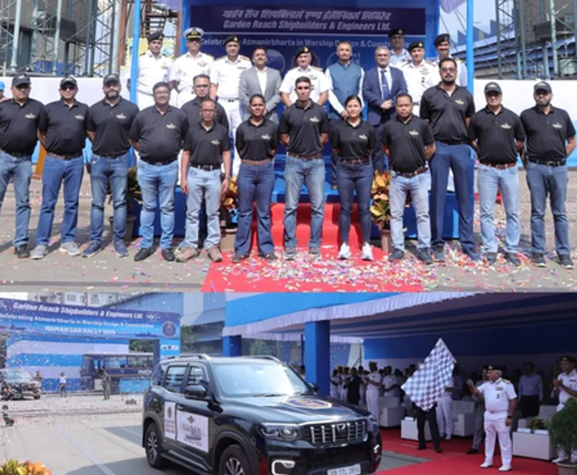 Indian Navy’s ‘Naman’ car rally concludes in Kolkata (Photo: IANS)