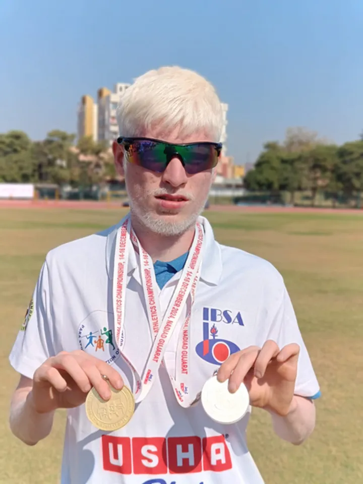 Visually impaired medalist Saurabh Sharma prepares for debut at Adani Ahmedabad Marathon (Credit: Ahmedabad Marathon)