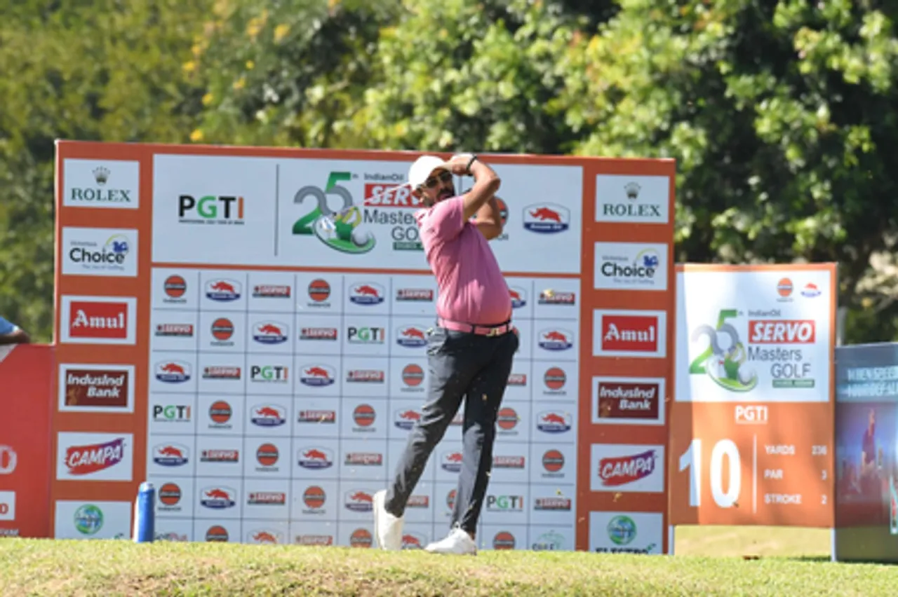 Yuvraj Sandhu on top with commanding six-shot lead in Round Three being played at the Digboi Golf Links at Digboi, Assam, on Thursday. Photo credit: PGTI