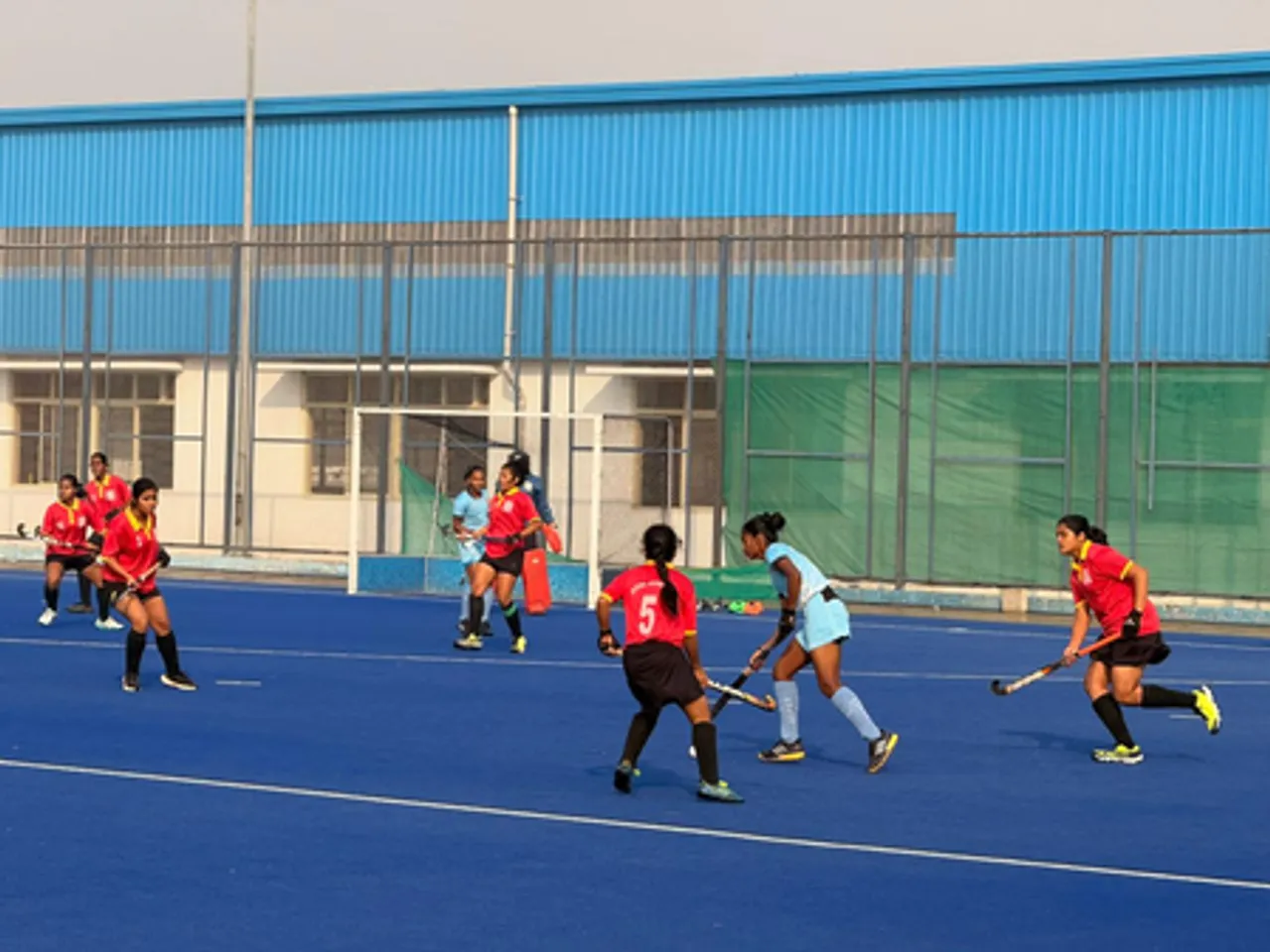 Pritam Siwach Hockey Academy, Vadipatti Raja Academy win on Day 6 of the 3rd Hockey India Sub Junior Women Academy Championship 2025 - Zone A & B at the Kailash Hockey Stadium in Karnal, Haryana.  Photo credit: Hockey India
