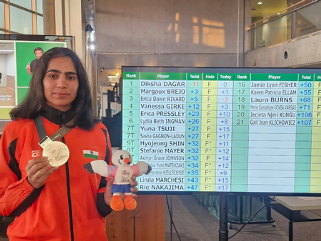 Golfer Diksha Dagar wins her second successive gold in Deaflympics, says it's fantastic to defend her title in Tokyo, Japan, on Thursday. Photo credit: SAI Media
