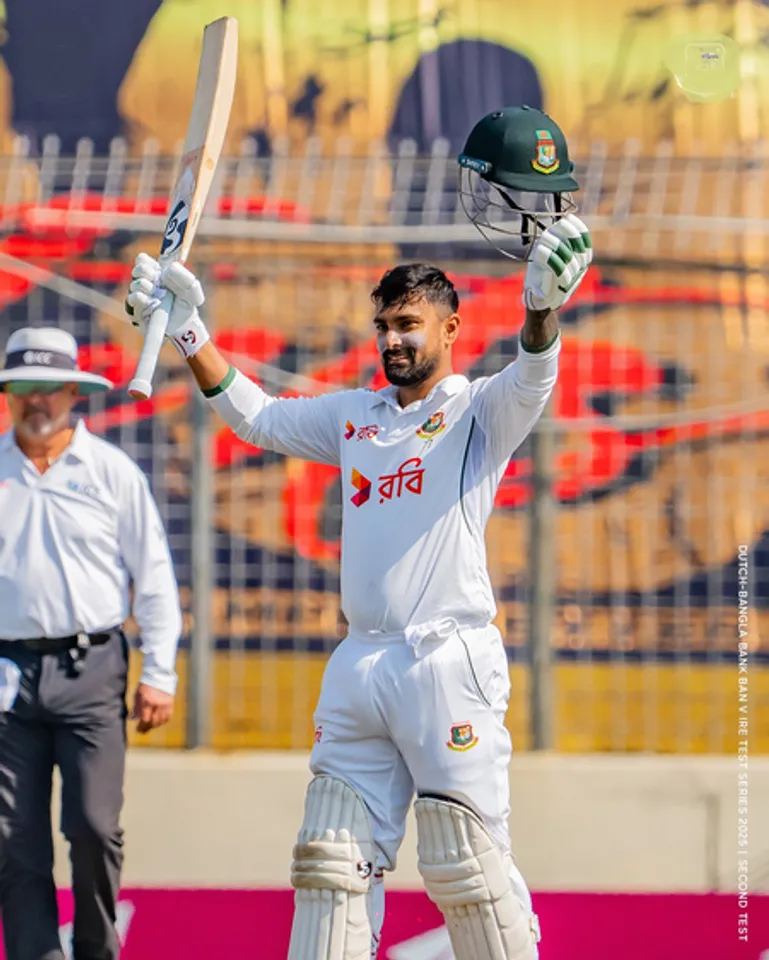 Bangladesh's Litton Das reaps benefit of changed batting position, says mentor Montu Dutta after his protege hits a hundred in the second Test against Ireland at Mirpur in Bangladesh on Thursday. Photo credit: @BCBTigers