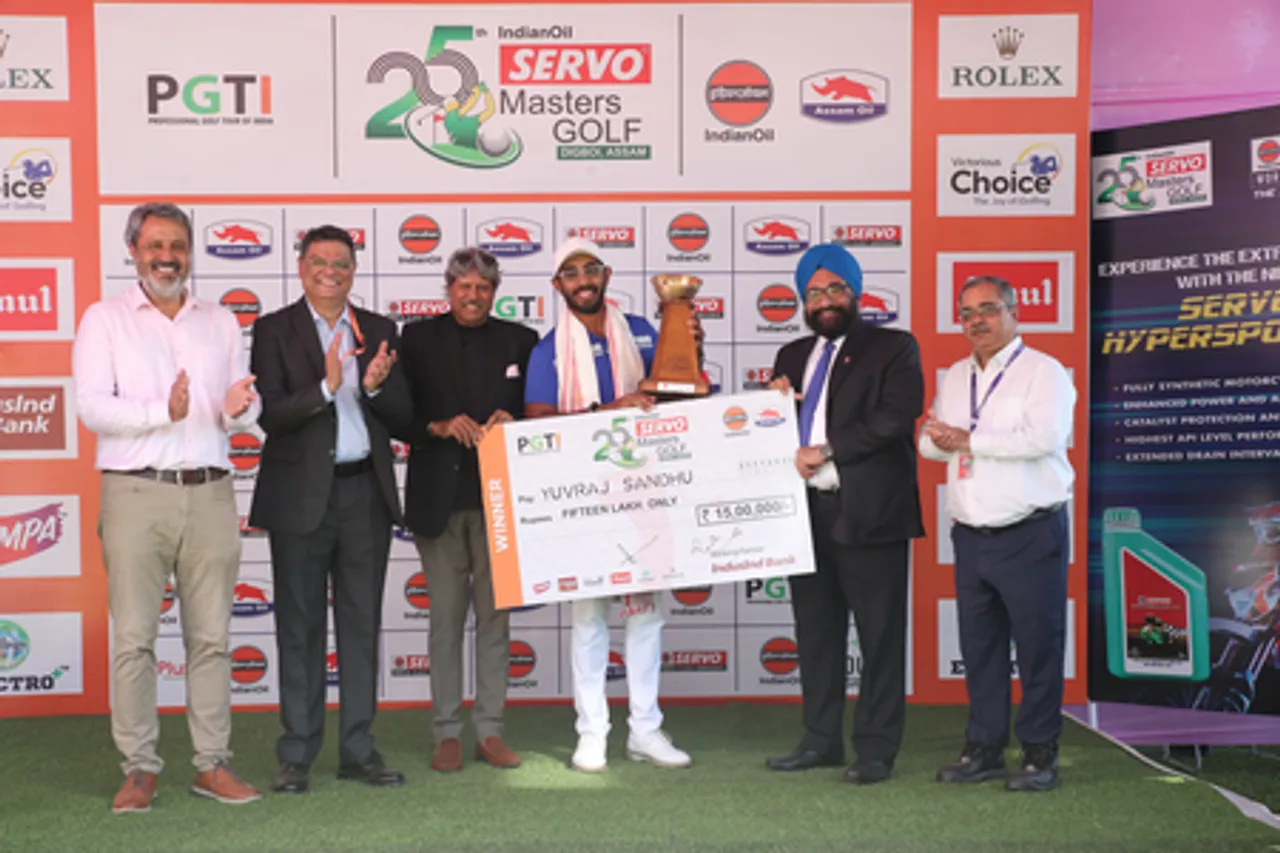 Yuvraj Sandhu canters to a thumping seven-stroke victory for third title at the IndianOil SERVO Masters at the Digboi Golf Links in Digboi in Assam on Friday. Photo credit: