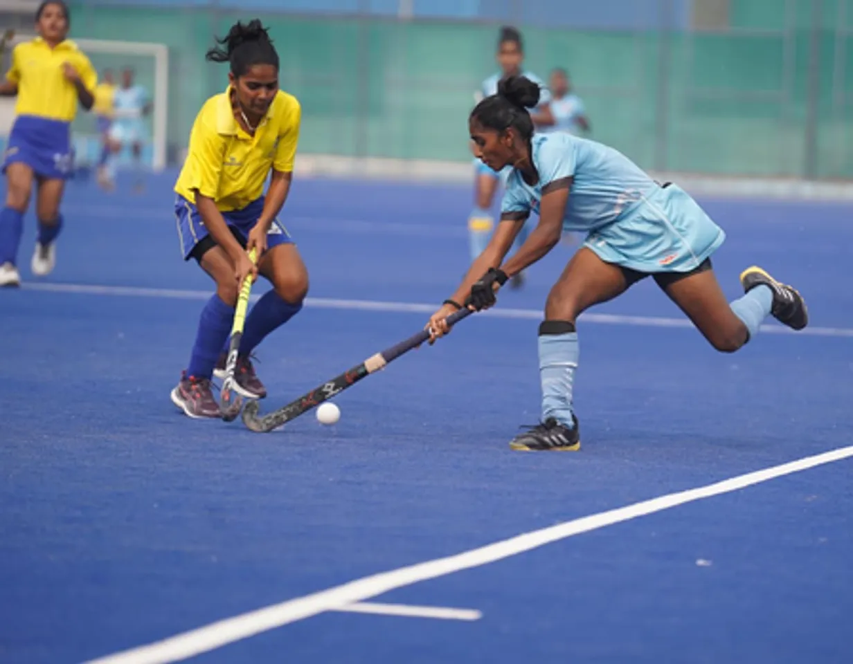 Odisha Naval Tata Hockey High Performance Centre and Roundglass Punjab Hockey Club Academy reach the final of the 3rd Hockey India Junior Women Academy Championship 2025 – Zone A & B in Karnal, Haryana, on Friday. Photo credit: Hockey India