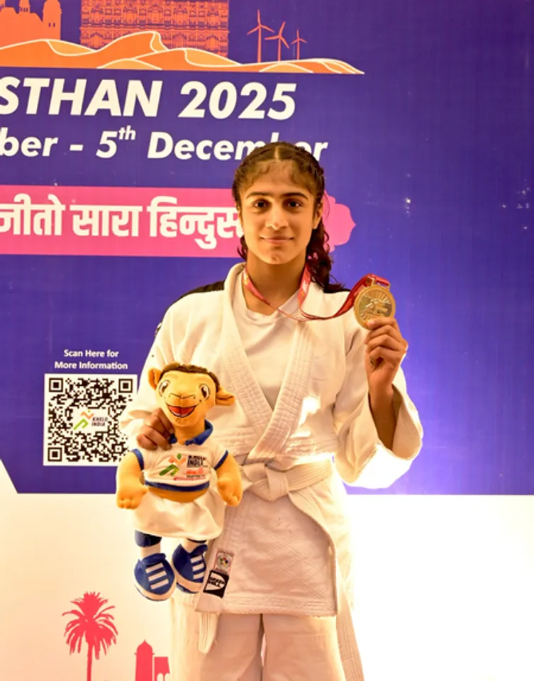 KIUG 2025: Father broke his FD for a dream, judoka Jaanvi repays it with gold in Udaipur