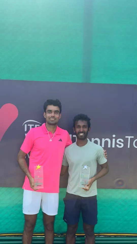 Digvijay Pratap Singh wins singles title in Bhopal M25, Nitin Kumar Sinha finishes runner-up in the ITF Men’s World Tennis Tour in Bhopal, Madhya Pradesh, on Sunday. Photo credit: Roundglass Academy
