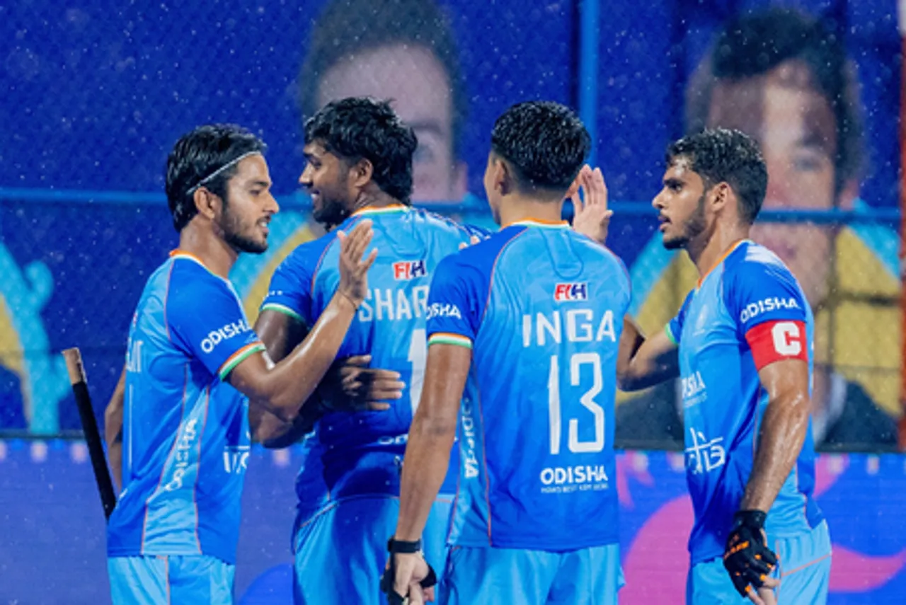 Unbeaten India thrash Switzerland 5-0, set up quarterfinal against Belgium in the FIH Hockey Men's Junior World Cup Tamil Nadu 2025 in Chennai on Tuesday. Photo credit: Hockey India