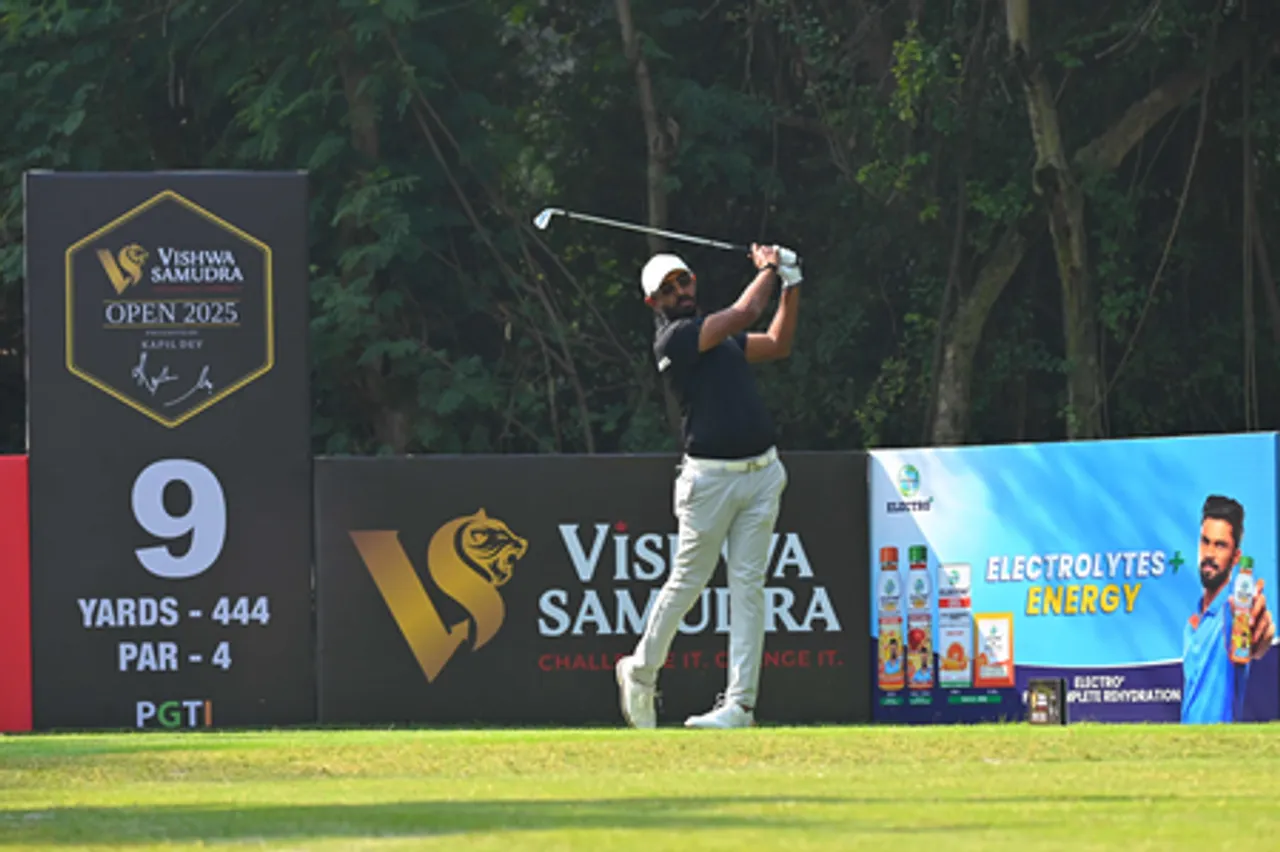 Yuvraj Sandhu takes route 66 to the top on Day Three of the Vishwa Samudra Open 2025 at the revered Delhi Golf Club (DGC) in New Delhi on Thursday. Photo credit: PGTI Tour
